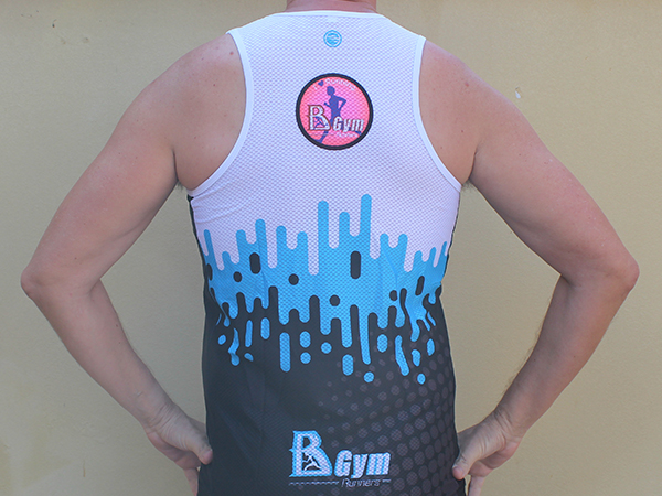גב גופיית ריצה גבר | BGym - ביגוד 2021 לקבוצת BGym ב-3 גרסאות צבע זוהר