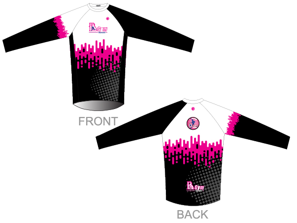 עיצוב חולצות ריצה ארוכות קסטום | BGym - ביגוד 2021 לקבוצת BGym ב-3 גרסאות צבע זוהר
