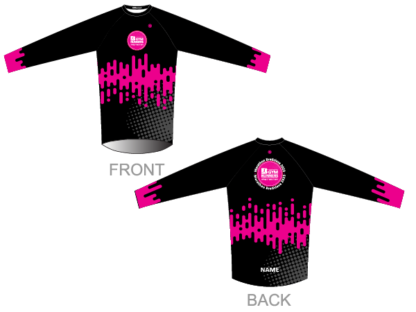 עיצוב לחולצה שרוול ארוך | BGym - ביגוד משלחת למרתון ברטיסלבה 2023