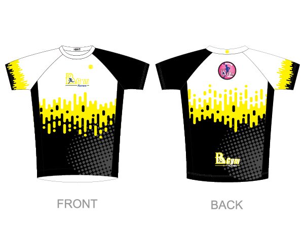 עיצוב חולצת ריצה לגבר | BGym - ביגוד 2021 לקבוצת BGym ב-3 גרסאות צבע זוהר