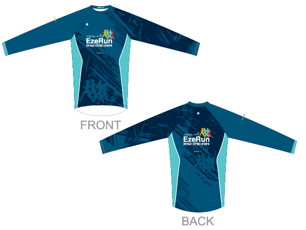 עיצוב חולצת ריצה שרוול ארוך | EzeRun - ביגוד קאסטום קבוצת EzeRun