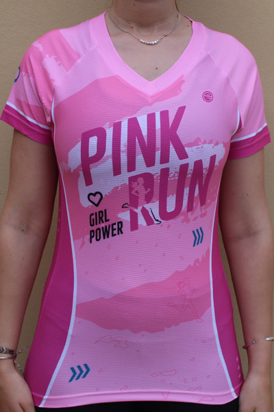 חולצת ריצה מנדפת לנשים | Pink Run - ביגוד ריצה לקבוצת הנשים Pink Run