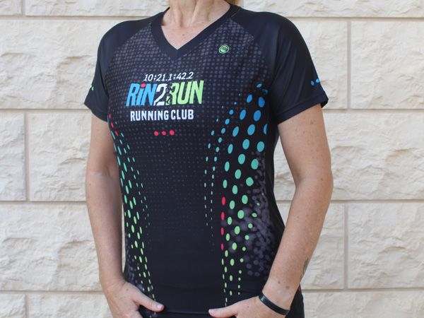 חולצת ריצה גזרת נשים | Rin2Run - ביגוד ריצה לקבוצת Rin2Run