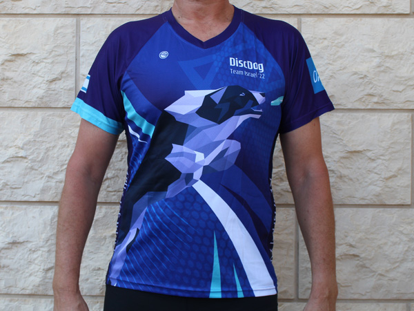 חולצת גבר צאוורון V | הדריבק - ביגוד נבחרת ישראל DiscDog 2022