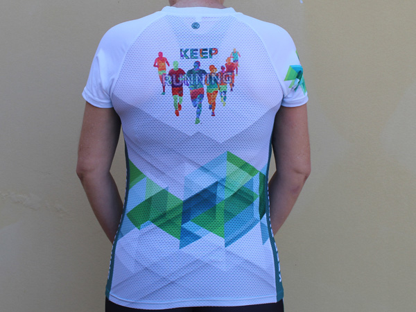 גב חולצת ריצה נשים | Keep Running - ביגוד בעיצוב אישי קבוצת Keep Running