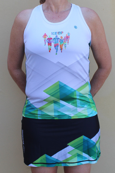 סט ריצה קאסטום - חצאית וגופיה | Keep Running - ביגוד בעיצוב אישי קבוצת Keep Running