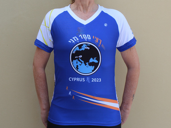 חולצת ריצה גזרת נשים | רצי100מני - ביגוד משלחת למרתון. פאפוס 2023