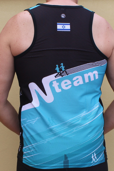 גב גופיית ריצה לגבר | NTeam - ביגוד ריצה קסטום לקבוצת Nteam