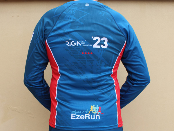 גב חולצת ריצה ארוכה | EzeRun - ביגוד קאסטום קבוצת EzeRun