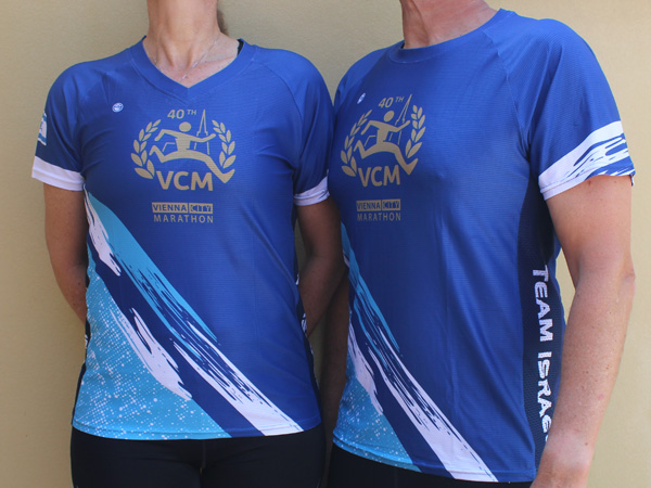 חולצות משלחת לתחרות | חובבי ריצה - משלחת ישראל למרתון וינה 23
