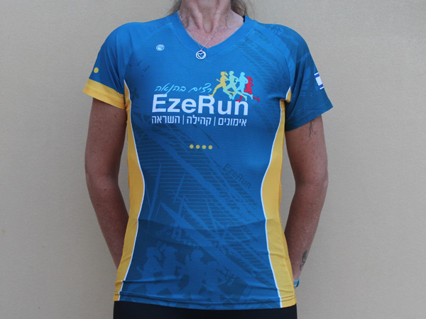 חולצת נשים למרתון ולנסיה 2023 | EzeRun - ביגוד קאסטום קבוצת EzeRun
