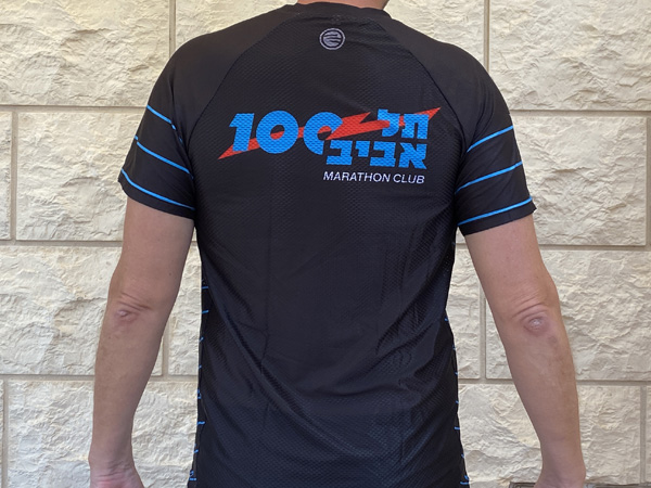 גב חולצת ריצה קצרה | תל אביב 100 - ביגוד ריצה תל אביב 100
