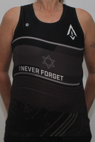 גופיית ריצה במיתוג אישי | חוד החנית - ביגוד אישי לירדן עובדיה למרוץ הספרטניון