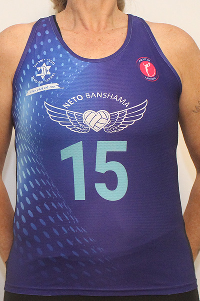 גופיית שחקנית קאסטום | נטו בנשמה - ביגוד לקבוצת הכדורשת נטו בנשמה