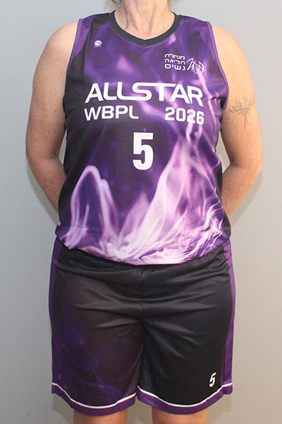 סט כדורסל קאסטום - גופיה ומכנס | מנהלת הליגה נשים - ביגוד משחק האולסטאר לנשים, 2026