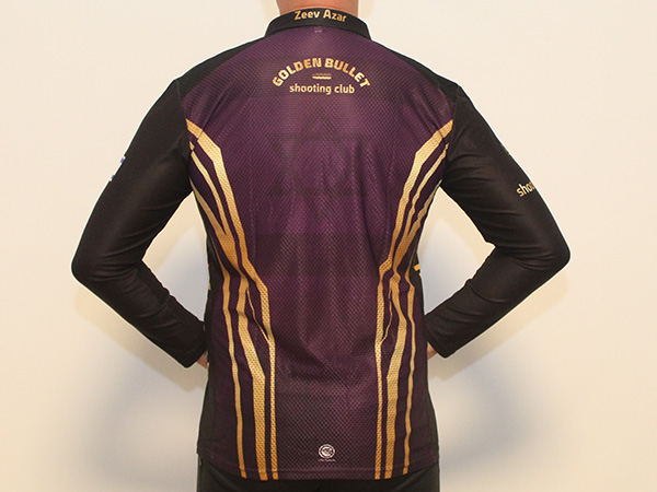 פולו ארוכה עם שם על צאוורון | Golden Bullet - ביגוד למועדון הירי, Golden Bullet