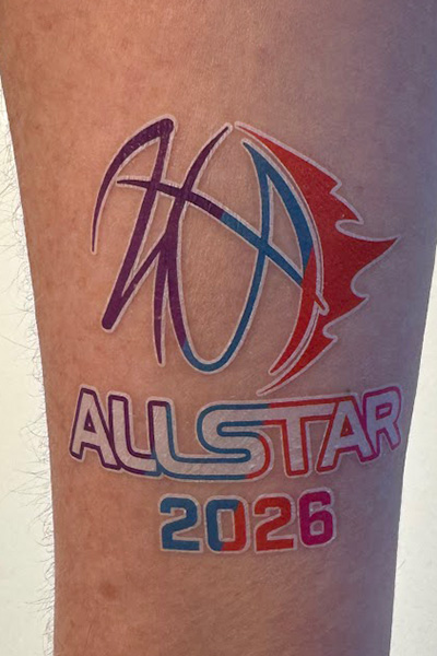 קעקוע זמני למשחק האולסטאר | מנהלת הליגה נשים - ביגוד משחק האולסטאר לנשים, 2026