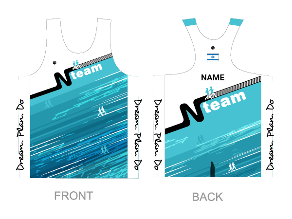 עיצוב גופיה בגזרת נשים | NTeam - ביגוד ריצה קסטום לקבוצת Nteam
