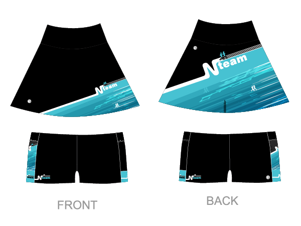 עיצוב חצאית ריצה + טייץ | NTeam - ביגוד ריצה קסטום לקבוצת Nteam