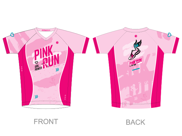 עיצוב חולצת נשים | Pink Run - ביגוד ריצה לקבוצת הנשים Pink Run