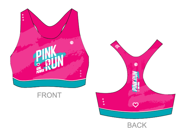 עיצוב גוזיית ריצה | Pink Run - ביגוד ריצה לקבוצת הנשים Pink Run